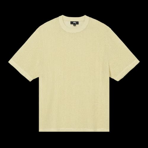 Stussy Cotton Mesh Short-Sleeve Crew 'Yellow'
