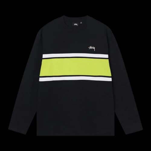 Stussy Color Block Long-Sleeve Crew 'Black'
