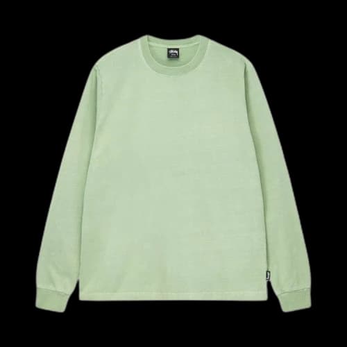Stussy Pigment Dyed Long-Sleeve Crew 'Green'