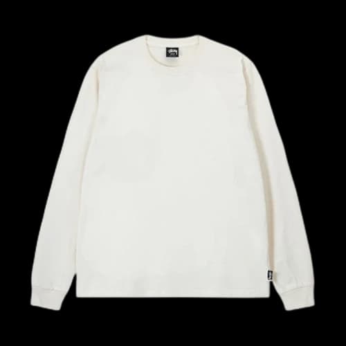 Stussy Pigment Dyed Long-Sleeve Crew 'Natural'