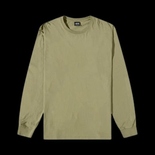 Stussy Pigment Dyed Ls Crew Olive
