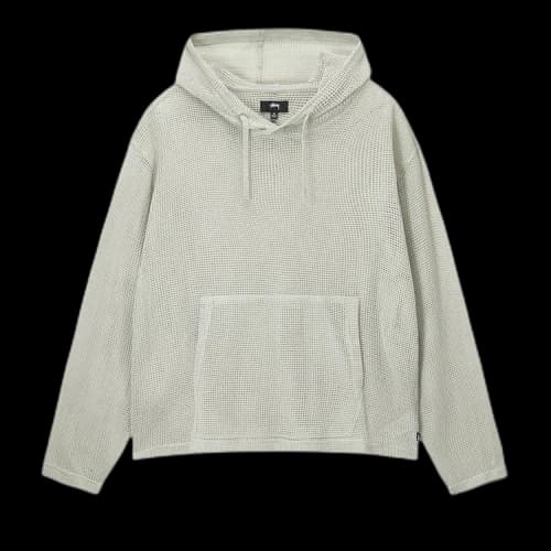 Stussy Cotton Mesh Hoodie Bone