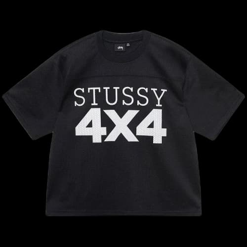 Stussy 4X4 Mesh Football Jersey 'Black'