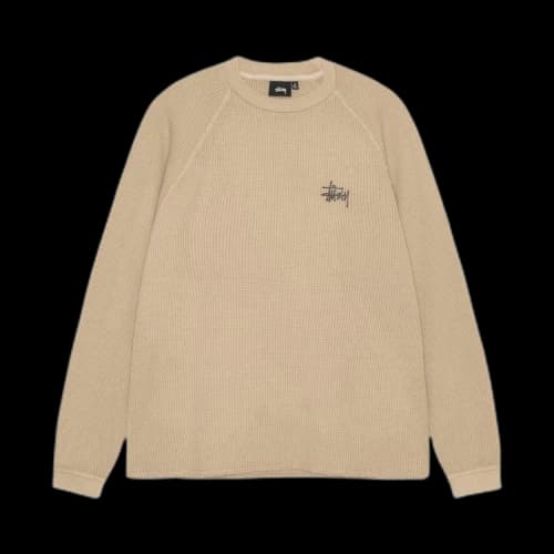 Stussy Raglan Thermal L/S Crew Sand