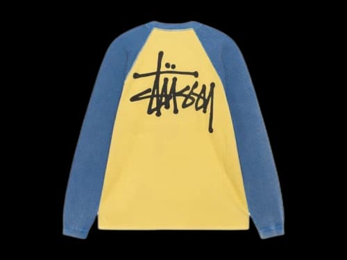 Stussy Thermal 2 Tone Raglan Shirt Yellow