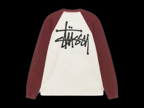 Stussy Thermal 2 Tone Raglan Shirt White