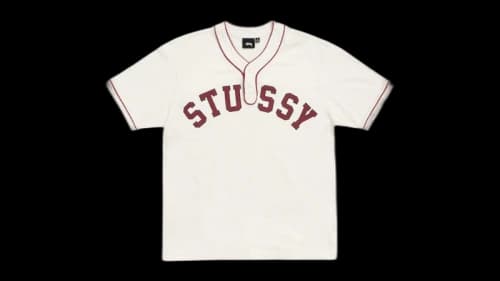 Stussy Arch Baseball Jersey Natural