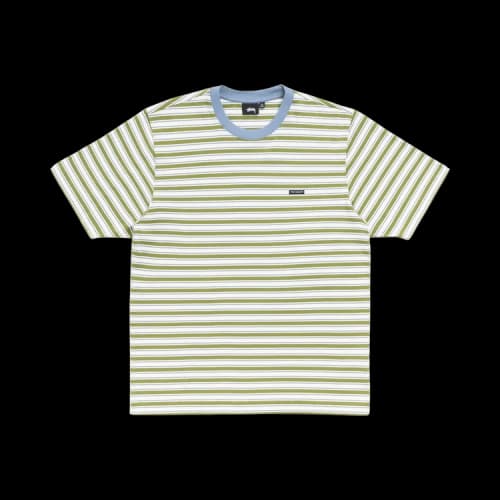 Stussy Beach Stripe Tee 'Moss'