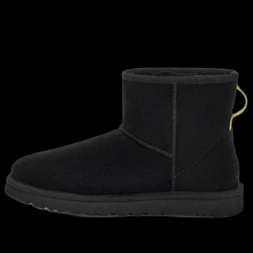 UGG Classic Mini Side Logo 'Black Neon Green' (Women's)