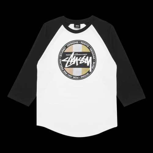 Stussy Metallic Dot Raglan 'White/Black'