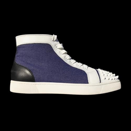 Christian Louboutin Louis Flat Calf Spikes 'Denim'