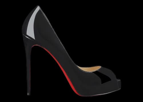 Christian Louboutin New Very Prive 120 Pump Black Patent Leather
