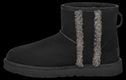 UGG Classic Mini Shearling Logo 'Black' (Women's)