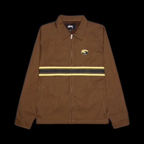Stussy Stripe Zip Jacket 'Brown'