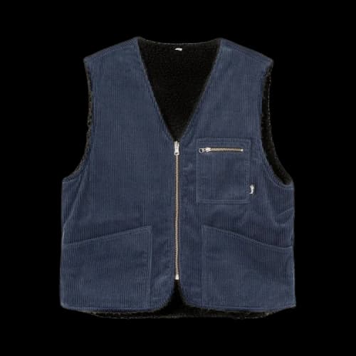 Stussy Wide Wale Reversible Vest 'Navy'