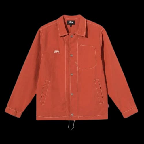 Stussy Folsom Coach Jacket 'Burnt Red'