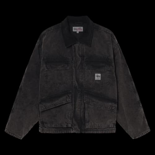 Stussy Washed Canvas Shop Jacket 'Black'
