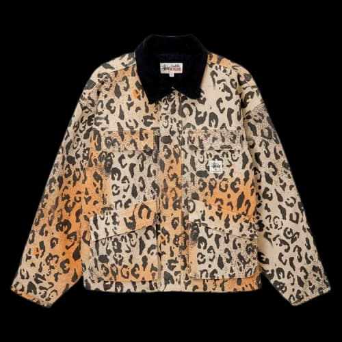 Stussy Washed Canvas Shop Jacket 'Leopard'