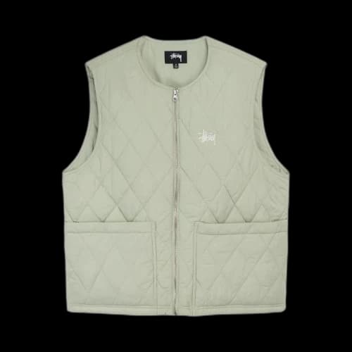 Stussy Diamond Quilted Vest 'Sage'