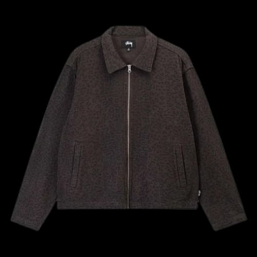 Stussy Leopard Mesh Zip Jacket 'Brown'