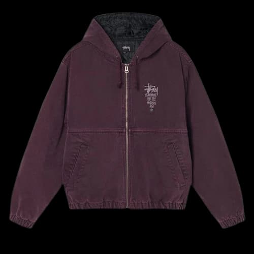 Stussy Canvas Insulated Work Jacket Purple