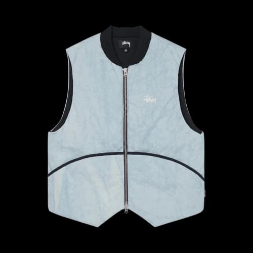 Stussy Washed Canvas Primaloft Vest 'Light Blue'