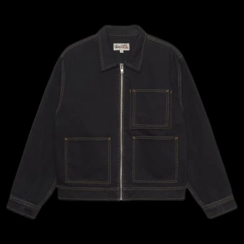 Stussy Zip Work Jacket 'Washed Black'