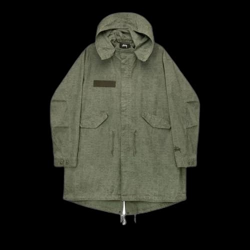 Stussy NYCO Printed Fishtail Parka Olive