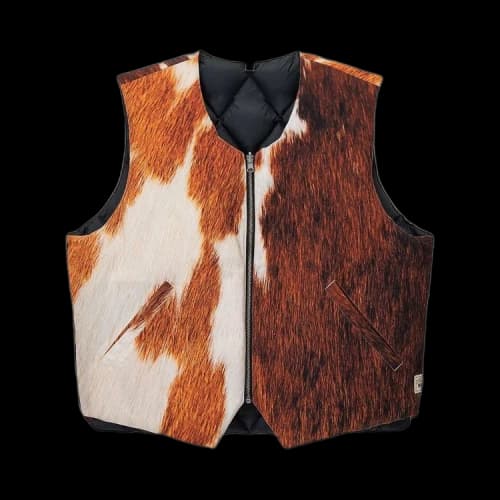 Stussy Reversible Quilted Vest Cowhide