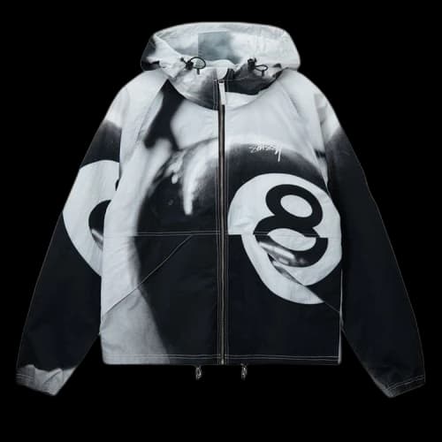 Stussy 8 Ball Beach Shell 'Grayscale'