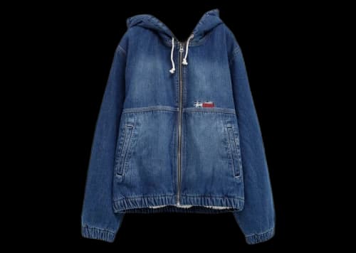 Stussy Denim Sherpa Work Jacket Dark Navy