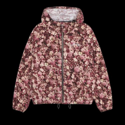 Stussy Beach Shell Floral Nylon 'Maroon'