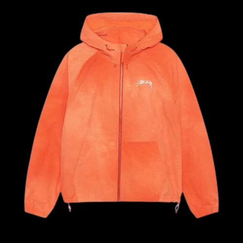 Stussy Beach Shell Wave Dye Zip Hoodie 'Persimmon'