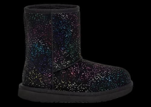 UGG Classic II Shimmer Sky Boot Black Rainbow Metallic (Kids)