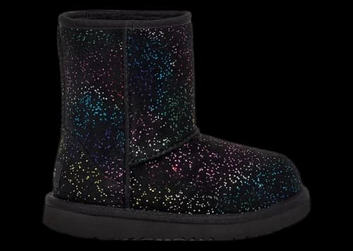 UGG Classic II Shimmer Sky Boot Black Rainbow Metallic (Toddler)