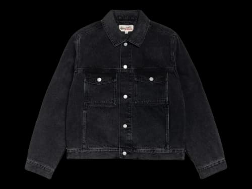 Stussy Lined Denim Trucker Jacket Vintage Black