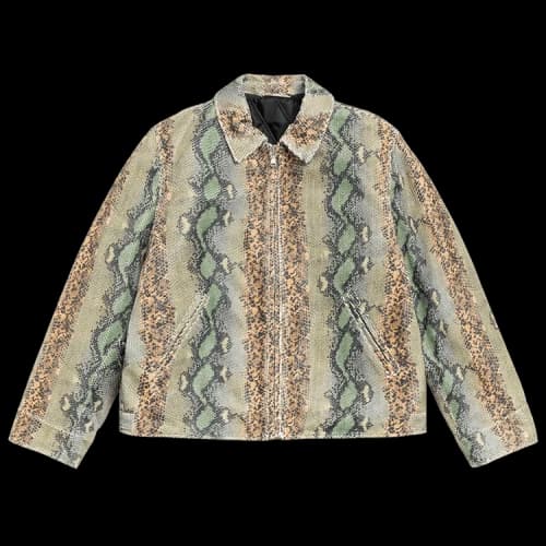 Stussy Garage Jacket Leather 'Snake'