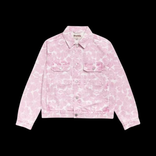 Stussy Denim Trucker Jacket 'Pink Hawaiian'