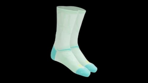 Hoka Clifton Crew Run Socks Mint Fluornite