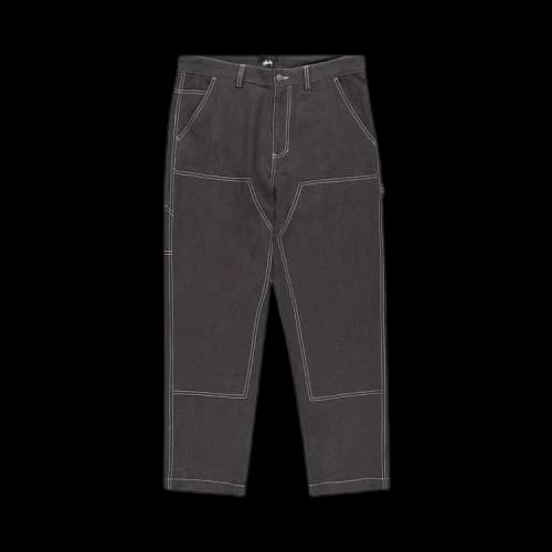 Stussy Solid Linen Work Pant 'Charcoal'