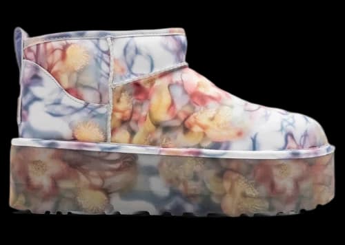 UGG Classic Ultra Mini Platform Boot Collina Strada Light Blue Floral