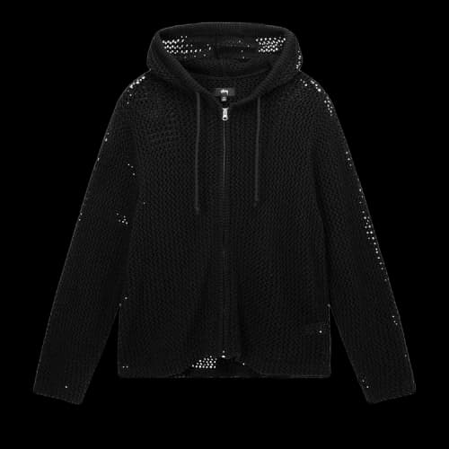 Stussy Mesh Zip Hood 'Black'