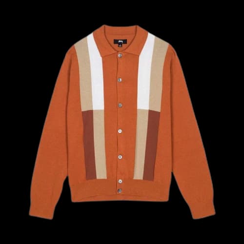 Stussy Color Block Sweater 'Burnt Orange'