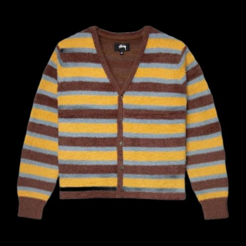 Stussy Striped Cardigan 'Brown'