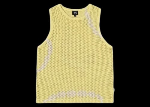Stussy O'Dyed Mesh Tank Vest Tie Dye/Yellow