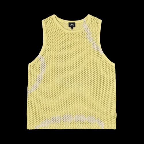 Stussy O'Dyed Heavyweight Mesh Tank 'Tie Dye Yellow'