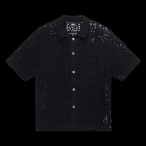Stussy Crochet Shirt 'Black'