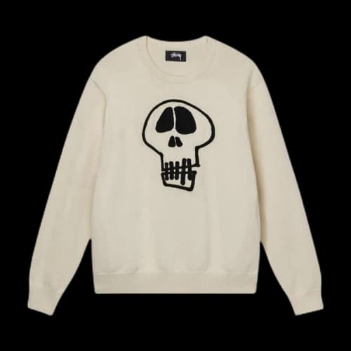 Stussy Skull Sweater 'Natural'