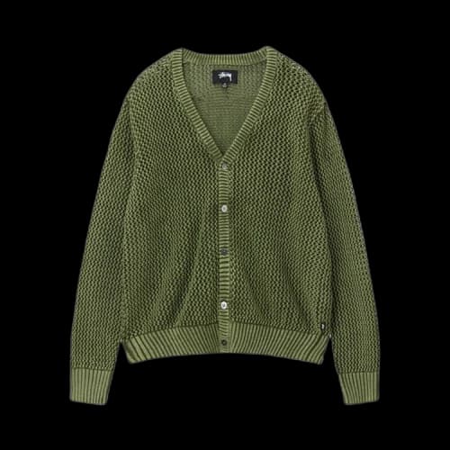 Stussy Loose Gauge Cardigan 'Olive'