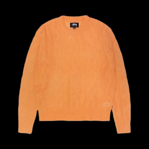 Stussy Cable Loose Knit Sweater 'Melon'